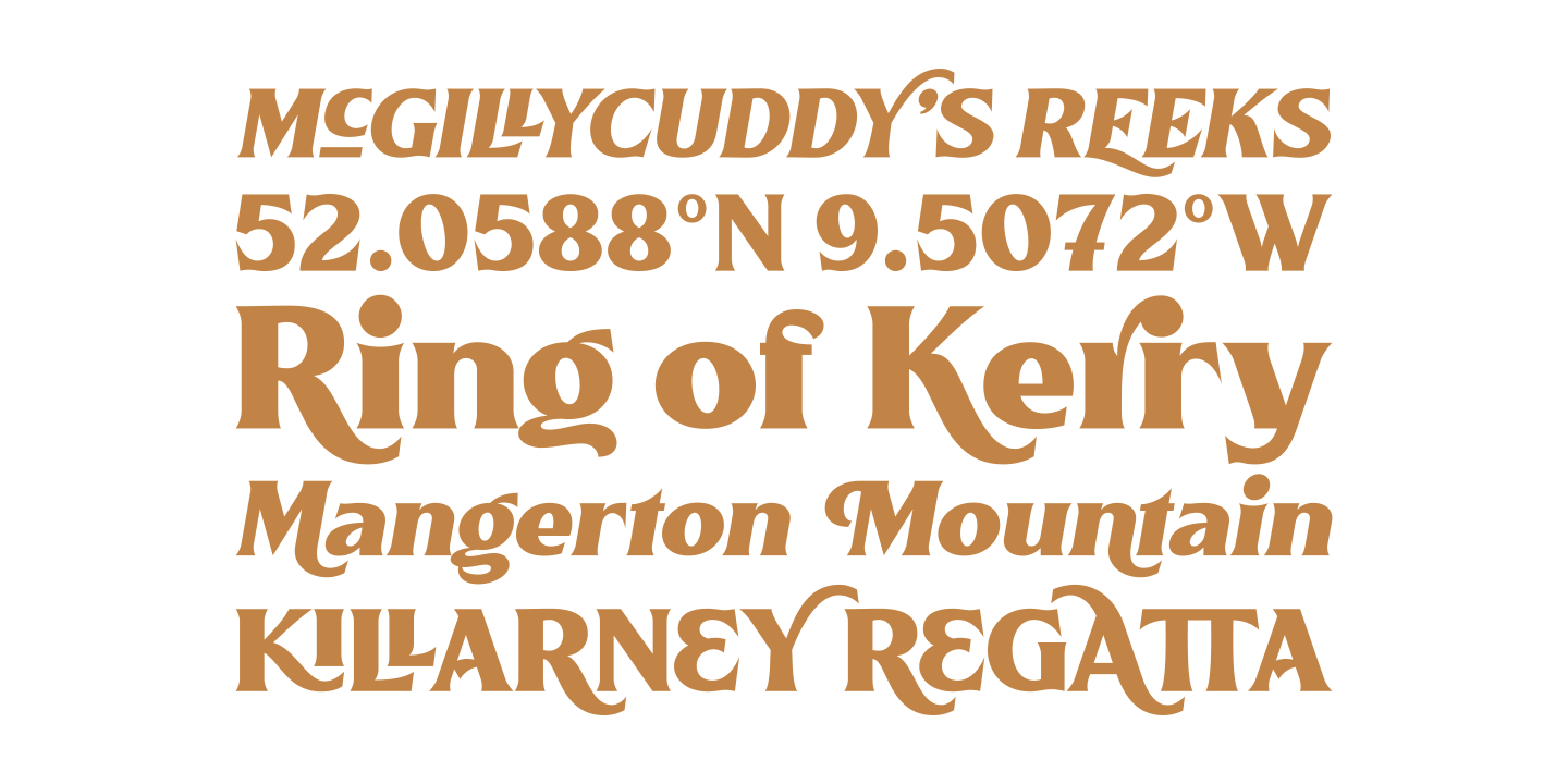 Example font Killarney #9